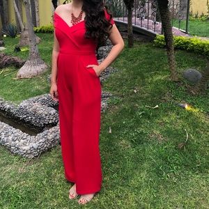 Red Jumpsuit Dress